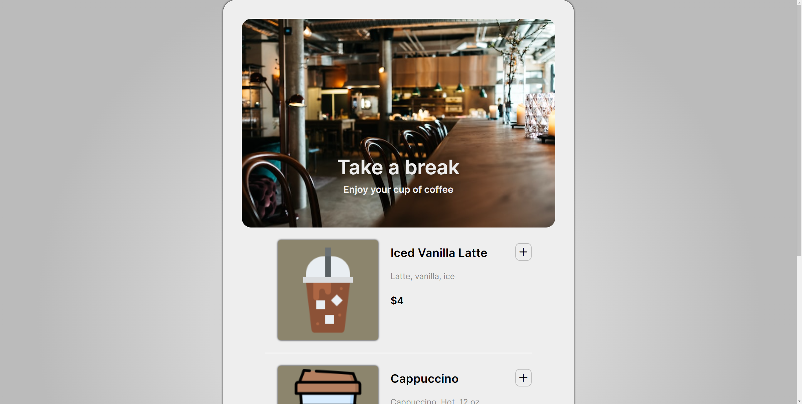 coffee ordering app image